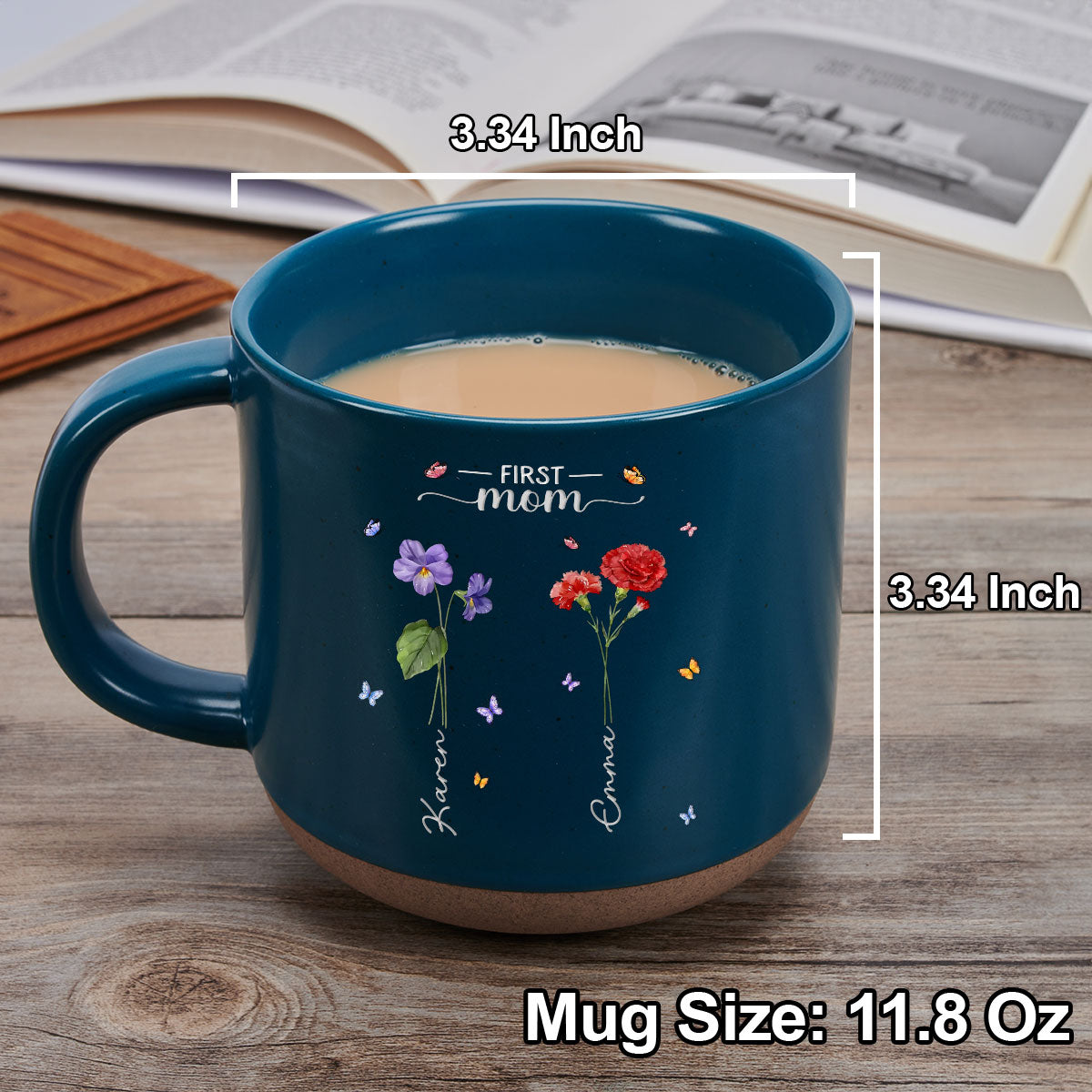 First Mom Now Grandma - Personalized Custom Pottery Mug