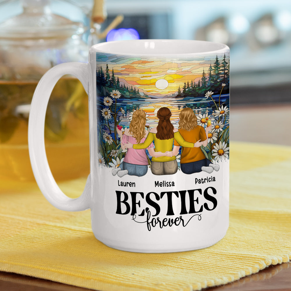 Sisters Forever - Personalized Custom Coffee Mug