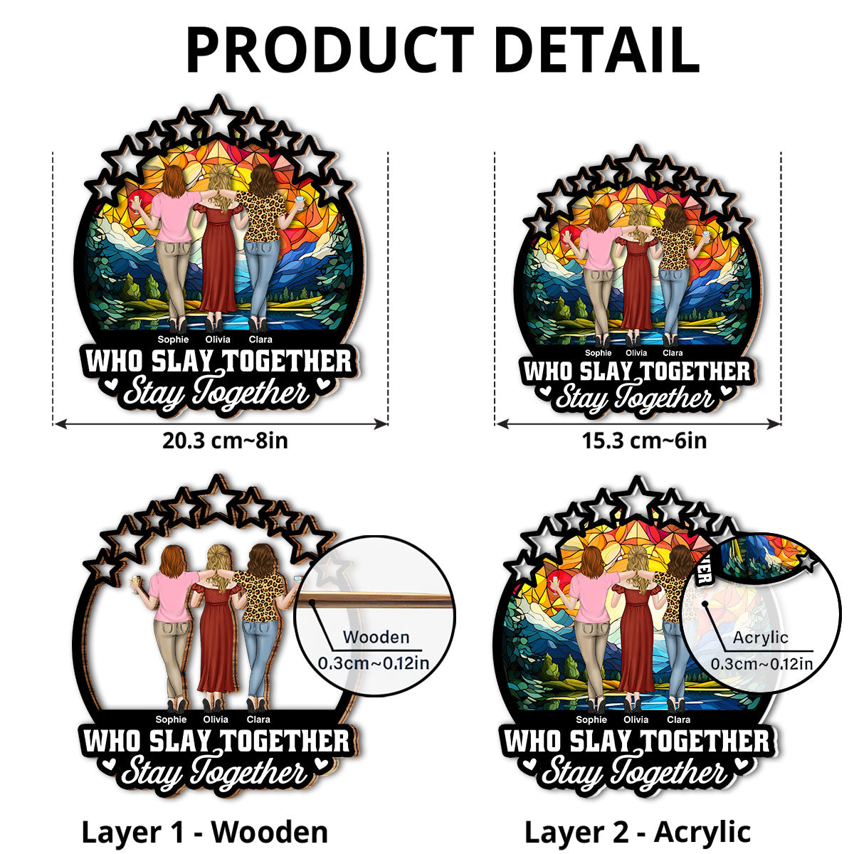 Slay Together - Personalized Custom Suncatcher