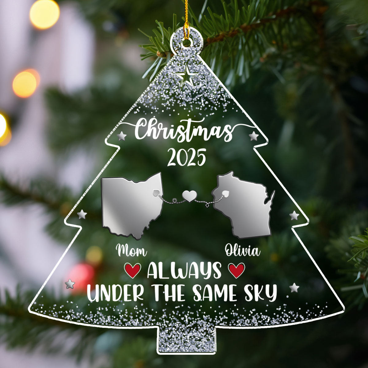 Under The Same Sky - Personalized Custom Acrylic Ornament