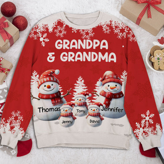 My Fav People Call Me Grandma Grandpa - Personalized Custom All-Over-Print Sweatshirt