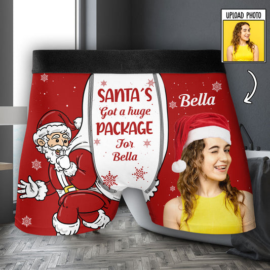 A Huge Package - Personalized Photo Men's Boxer Briefs