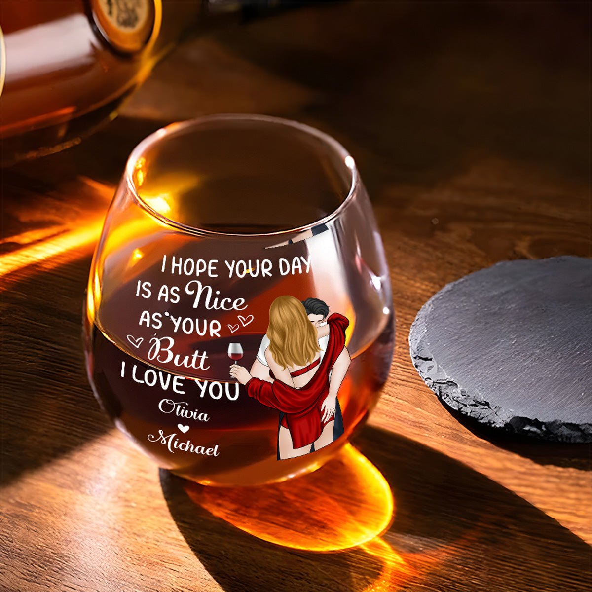 Nice Day - Personalized Custom Wine Glass