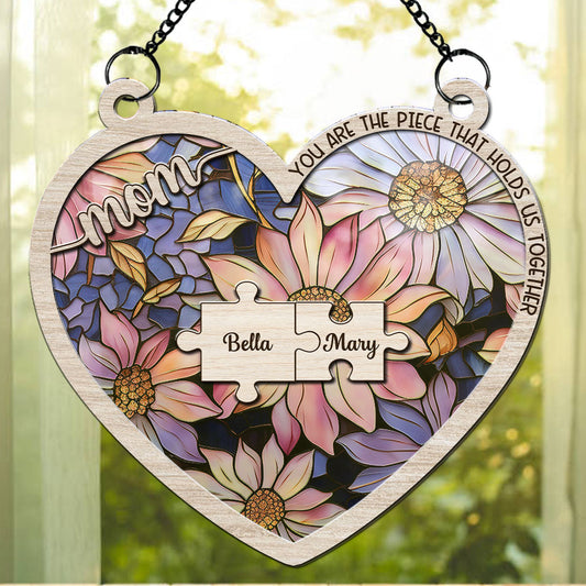 Mom Hold Family Together - Personalized Custom Suncatcher
