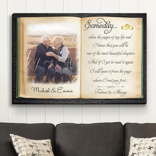 The Pages Of My Life - Personalized Custom Photo Canvas