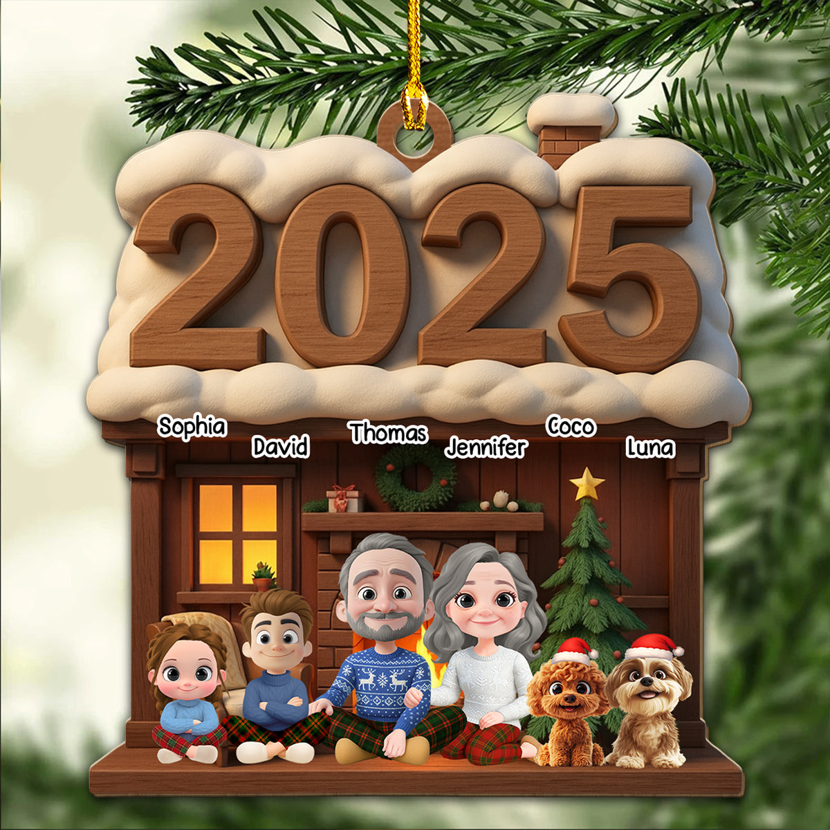 Family Reunion 2025 - Personalized Custom Wood Ornament
