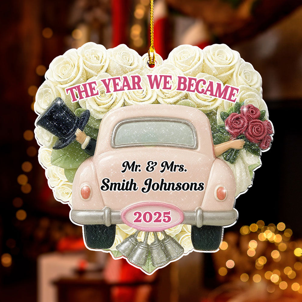 Just Married You - Personalized Custom Acrylic Ornament
