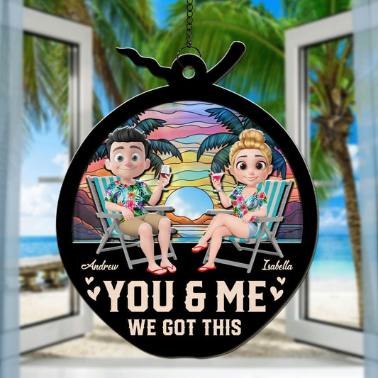 Happy Summer You And Me - Personalized Custom Suncatcher