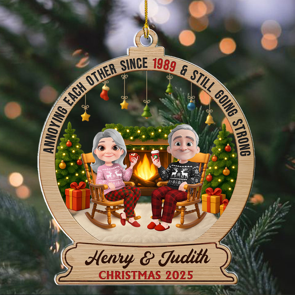Annoying Each Other For Years - Personalized Custom Acrylic Ornament
