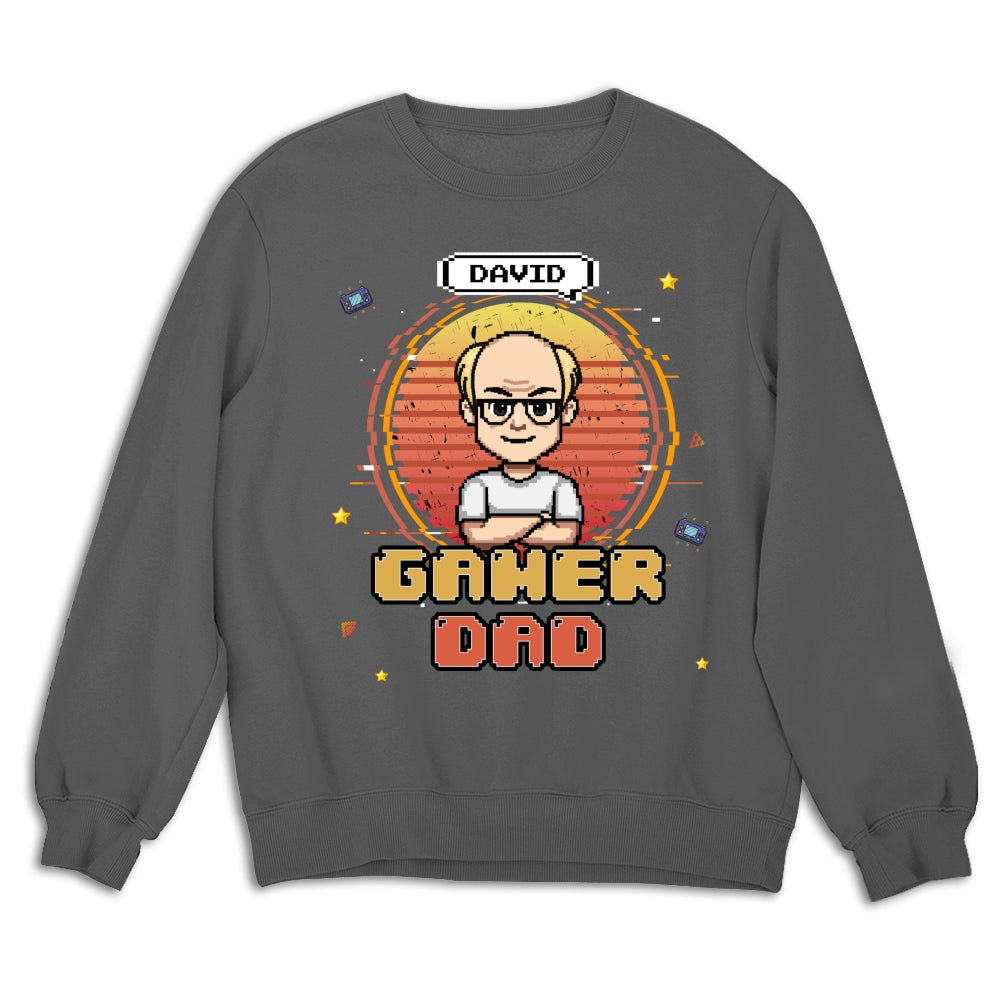 Retro Gamer Dad - Personalized Custom Shirt