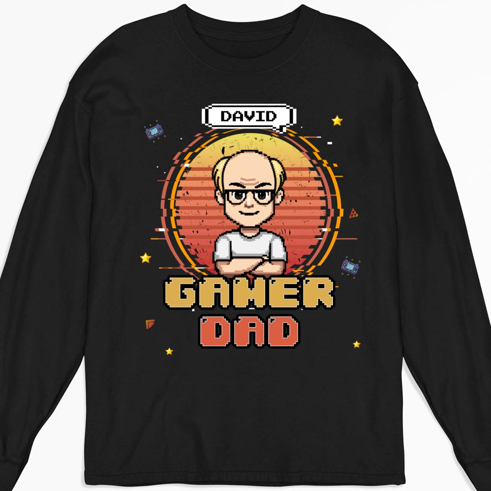 Retro Gamer Dad - Personalized Custom Shirt