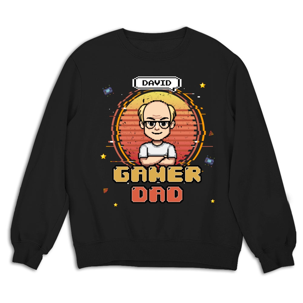 Retro Gamer Dad - Personalized Custom Shirt