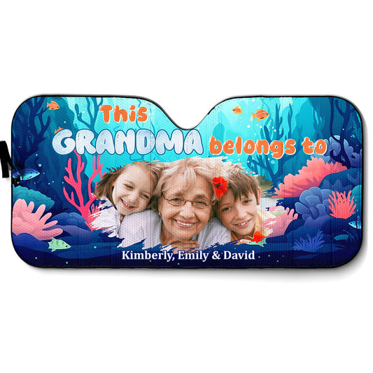 Grandma Turtle Photo - Personalized Custom Car Sunshade