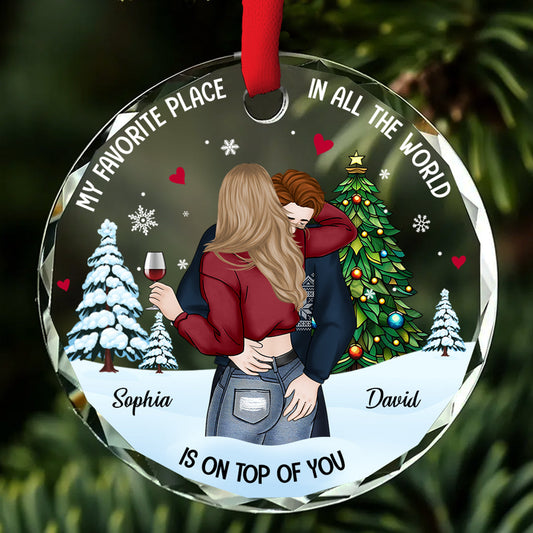 My Favorite Place - Personalized Custom Glass Ornament