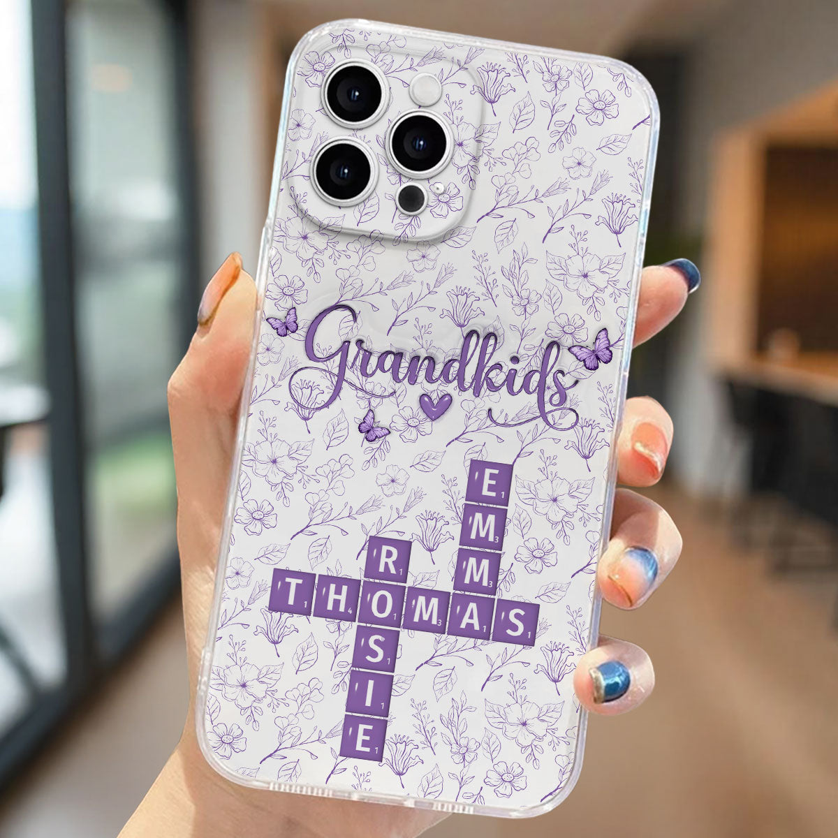 Flower Grandkids - Personalized Custom 3D Inflated Effect Phone Case