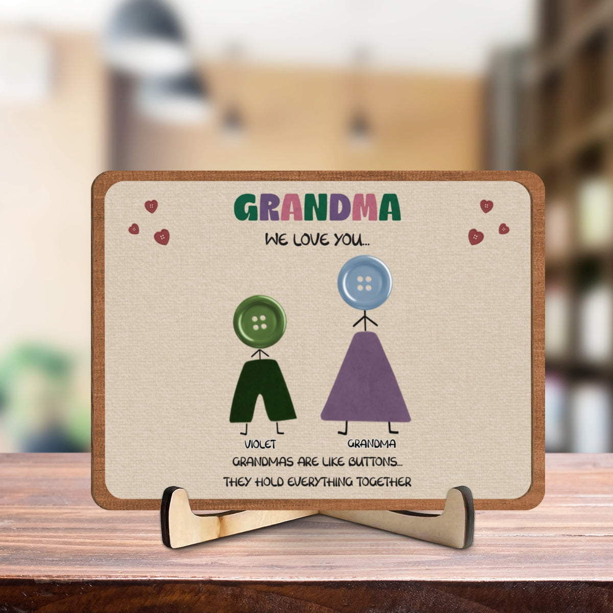 Grandma Like Buttons - Personalized Custom Wooden Plaque