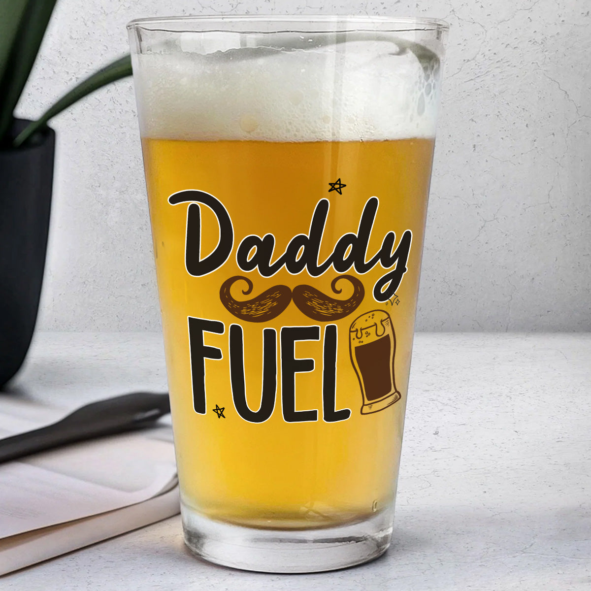 Dad Fuel - Personalized Custom Beer Glass