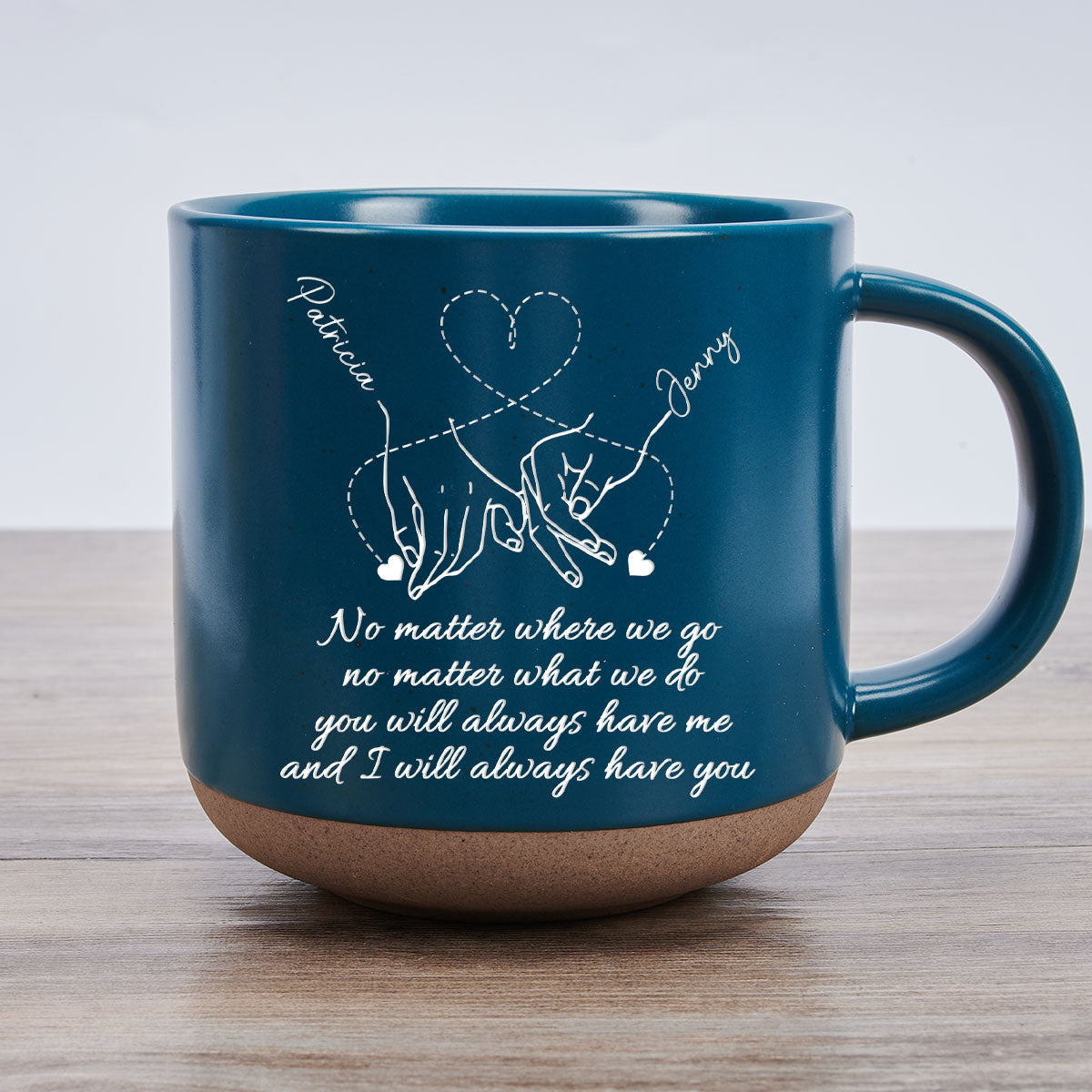 Forever Friends, Forever Young  - Personalized Custom Pottery Mug