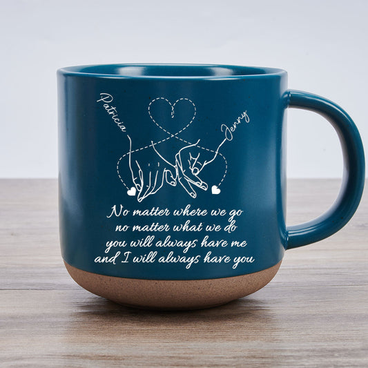 Forever Friends, Forever Young  - Personalized Custom Pottery Mug