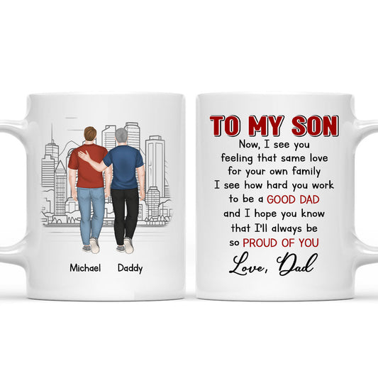 I Am Proud Of You Son - Personalized Custom Coffee Mug