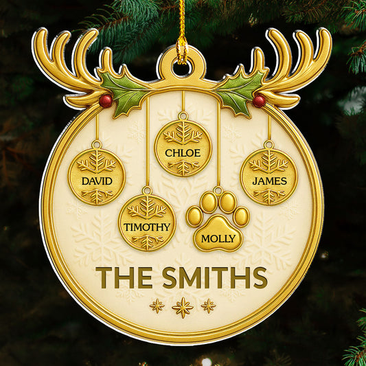 Holiday Family - Personalized Custom Acrylic Ornament