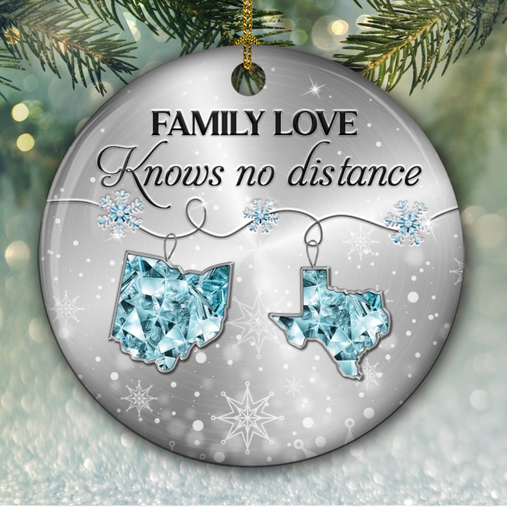 Family Love Crystal - Personalized Custom Ceramic Ornament