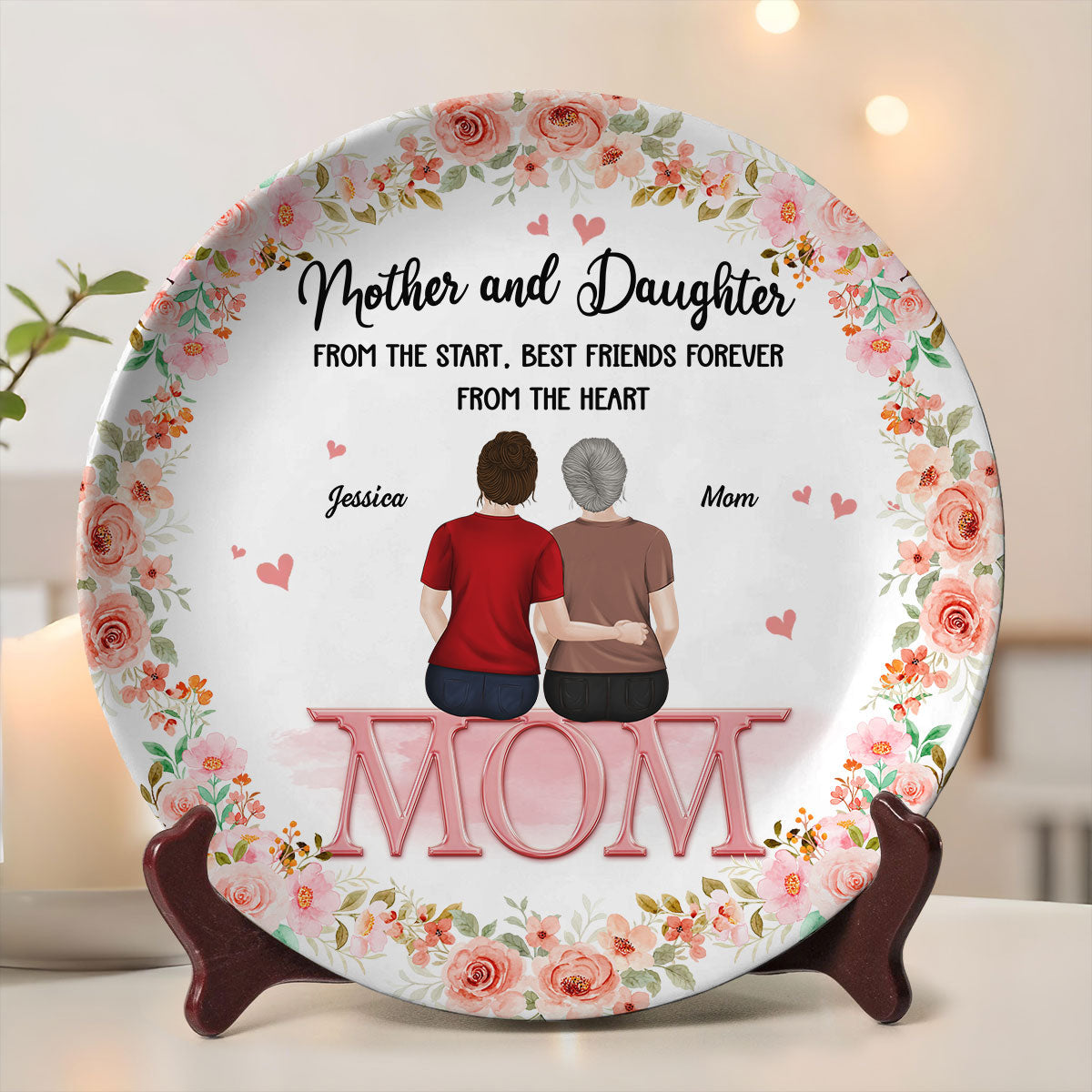 Mother And Daughter - Personalized Custom Plate