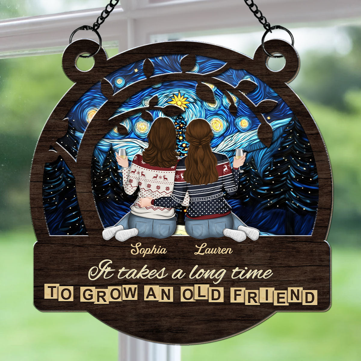 True Friendship Take Time To Grow - Personalized Custom Suncatcher