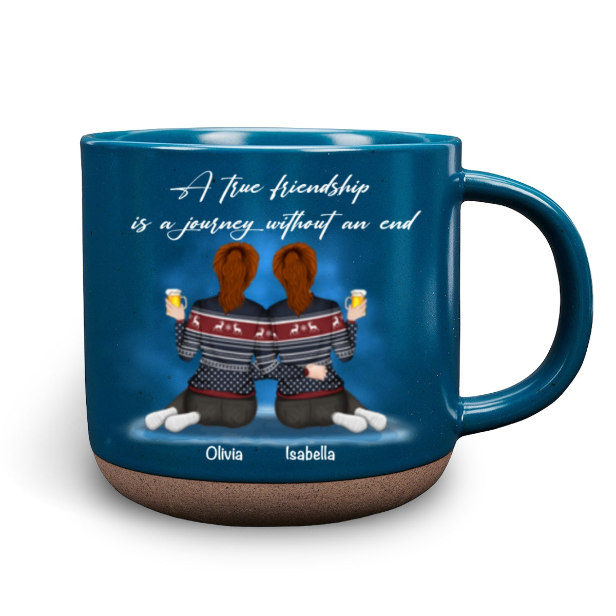 A True Friendship - Personalized Custom Pottery Mug