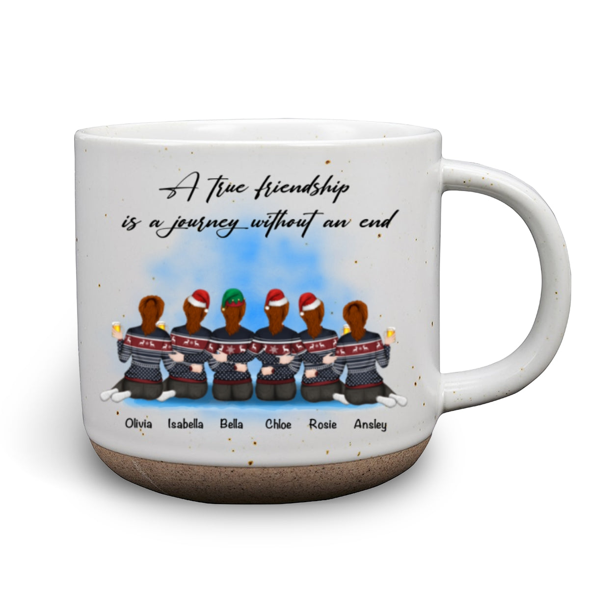 A True Friendship - Personalized Custom Pottery Mug