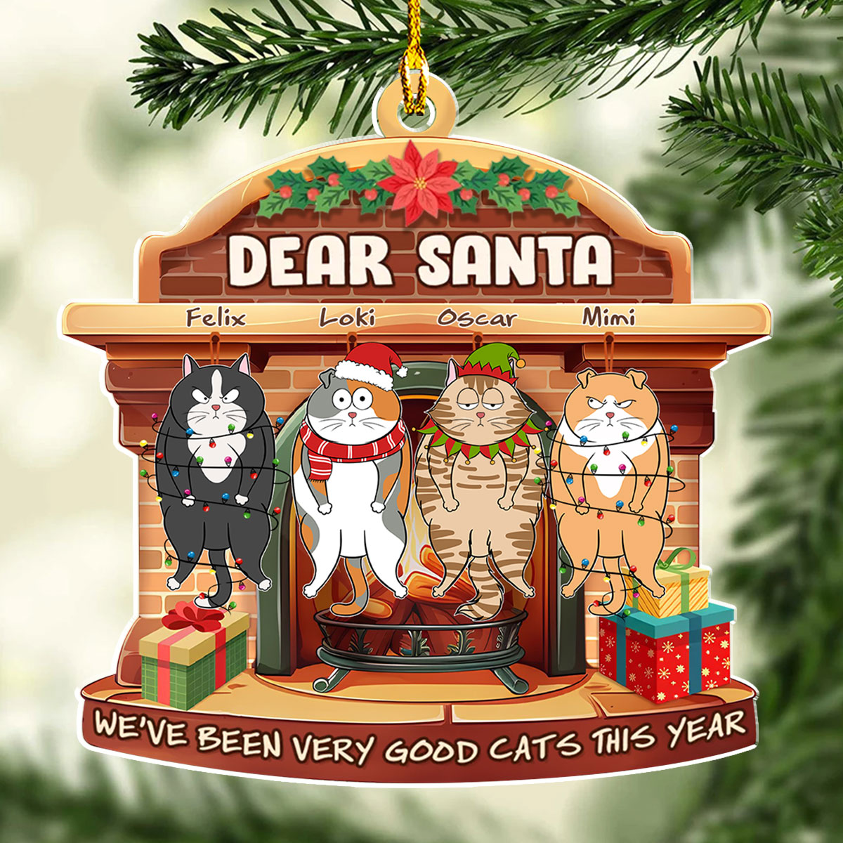 Naughty List - Personalized Custom Acrylic Ornament