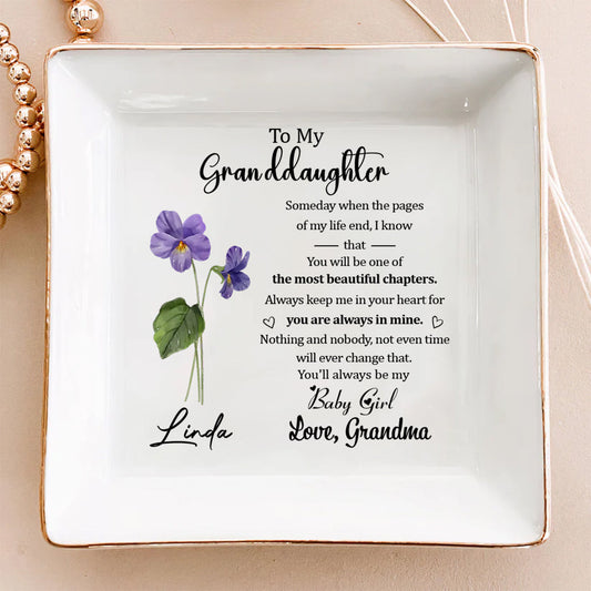 The Love From Grandma Will Never Fade - Personalized Custom Jewelry Dish