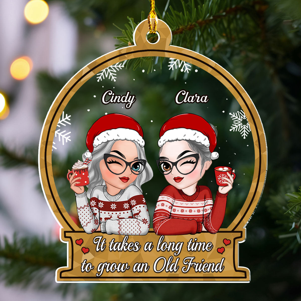 Grow Old Friend - Personalized Custom Acrylic Ornament