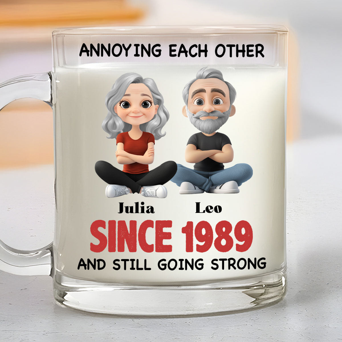 Together Forever - Personalized Custom Glass Mug
