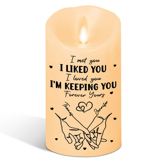 I Met You - Personalized Custom LED Candle