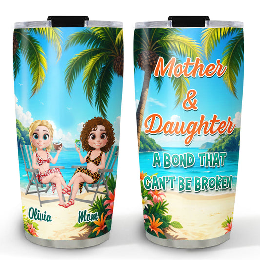 Mother And Daughter Forever Love - Personalized Custom Tumbler
