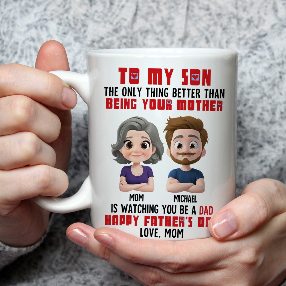 Mother And Son - Personalized Custom Coffee Mug