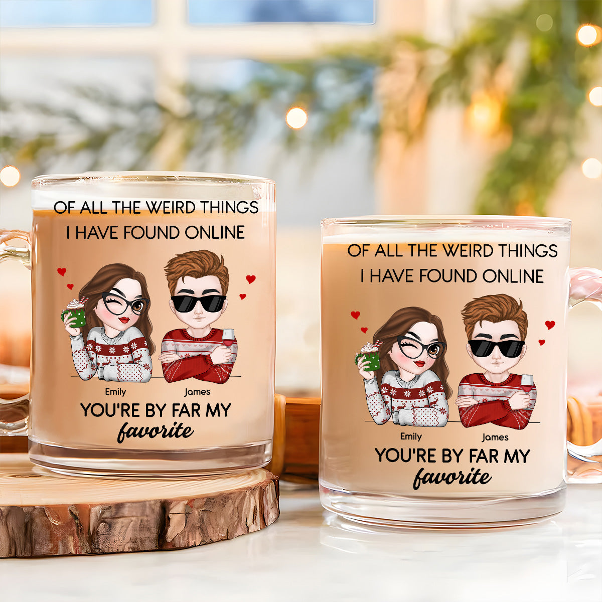 Love You - Personalized Custom Glass Mug