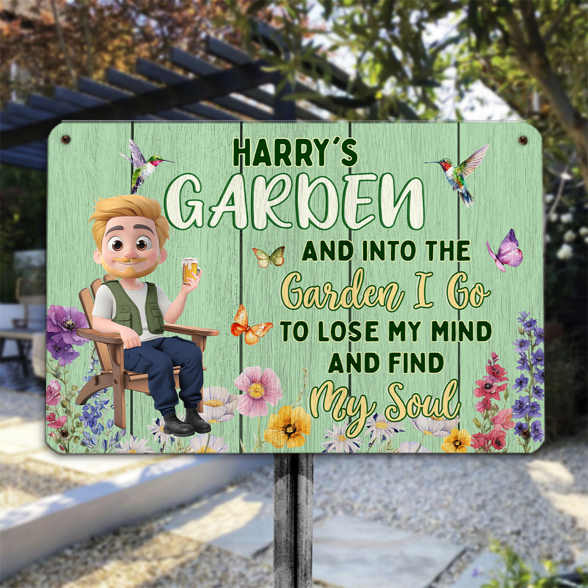 In My Garden - Personalized Custom Metal Sign