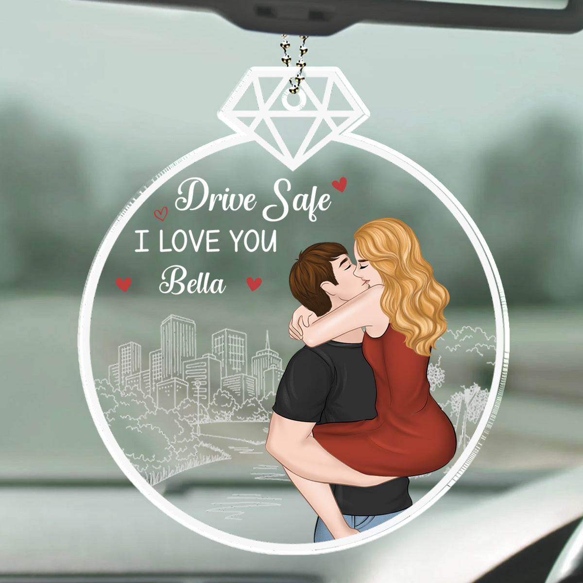 Drive Safe, I Love You  - Personalized Custom Car Ornament