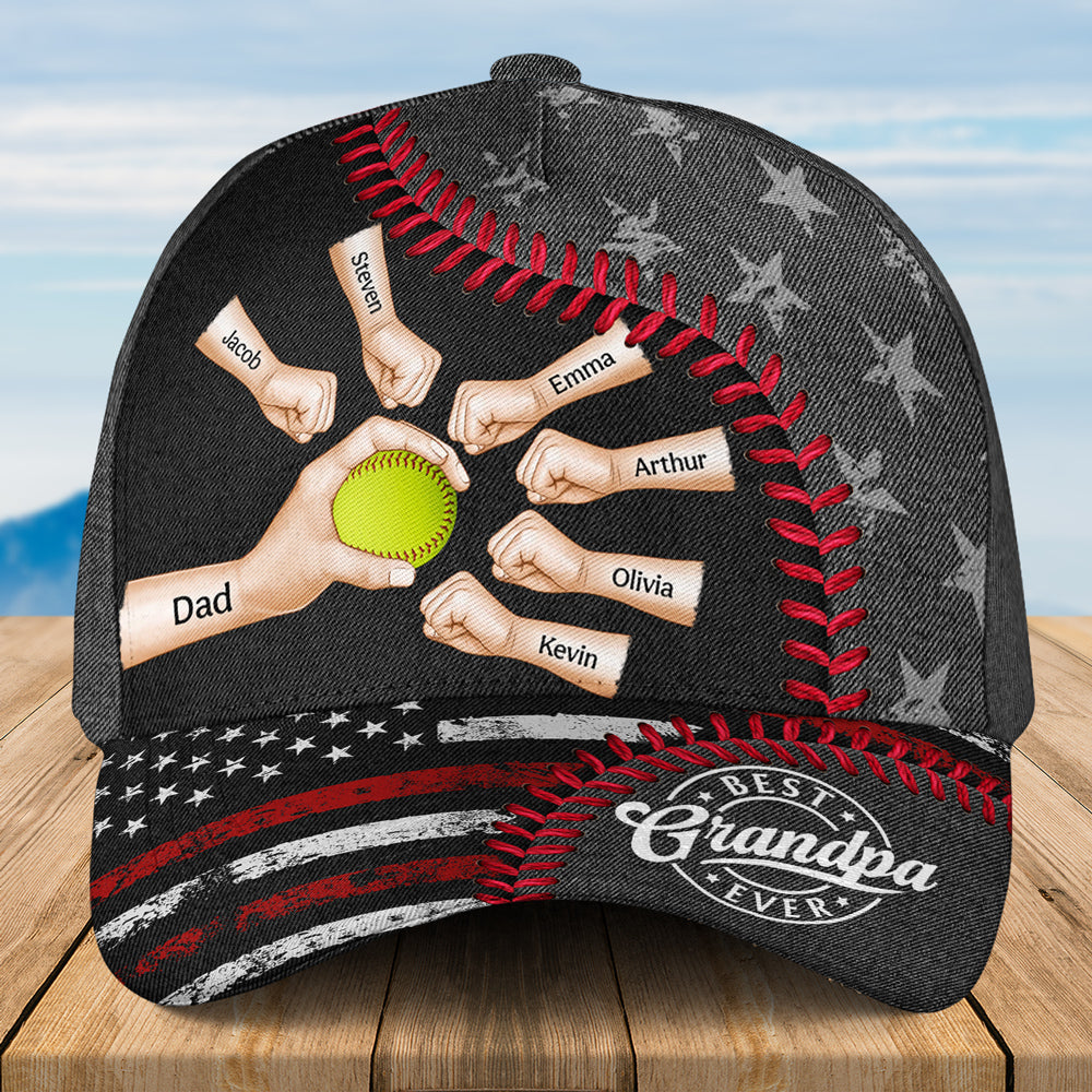 A Baseball Dad Power Is Fueled by Love - Personalized Custom Classic Cap
