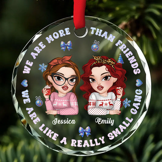 Together We Conquer Every Storm - Personalized Custom Glass Ornament