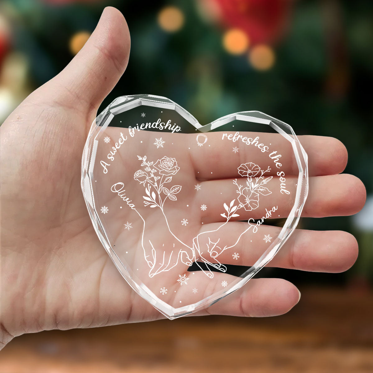 Friends Are Like Stars - Personalized Custom Glass Ornament