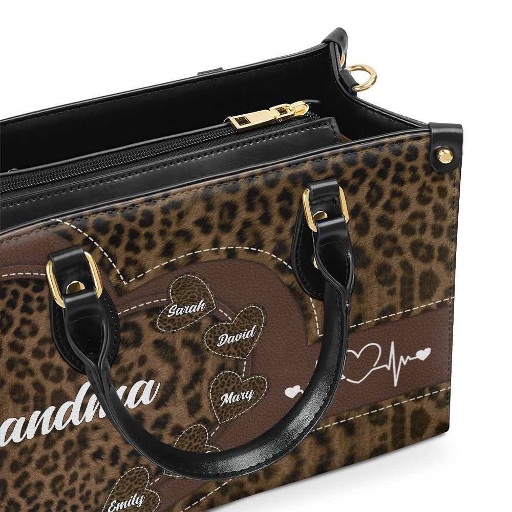 Grandma Sweethearts - Personalized Custom Leather Bag