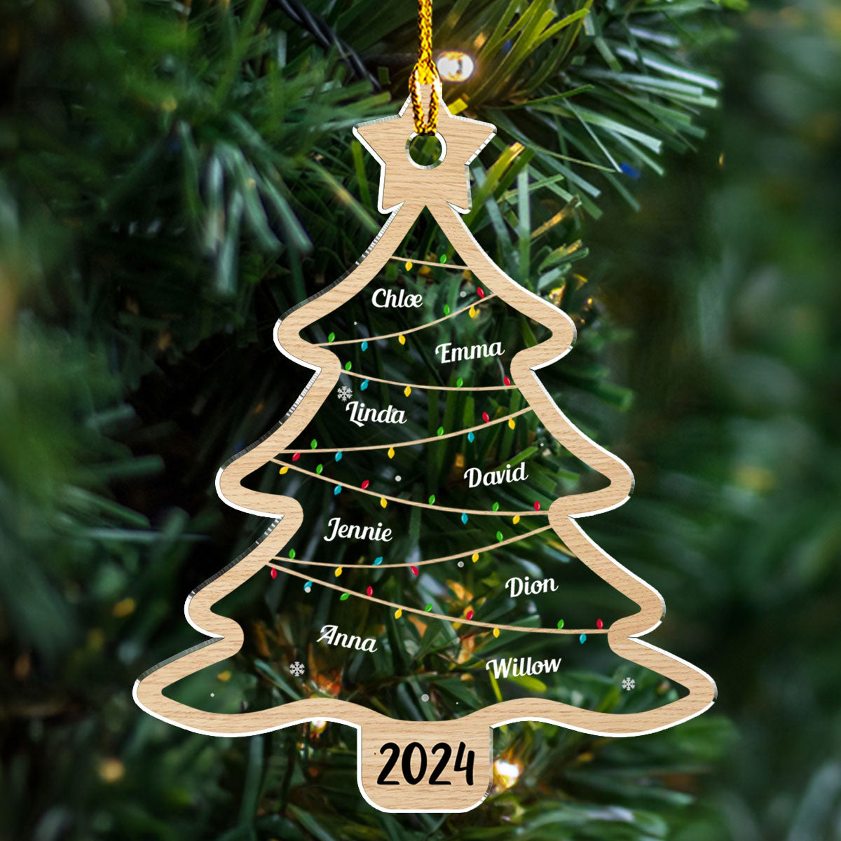 Wish You A Wonderful Christmas - Personalized Custom Acrylic Ornament