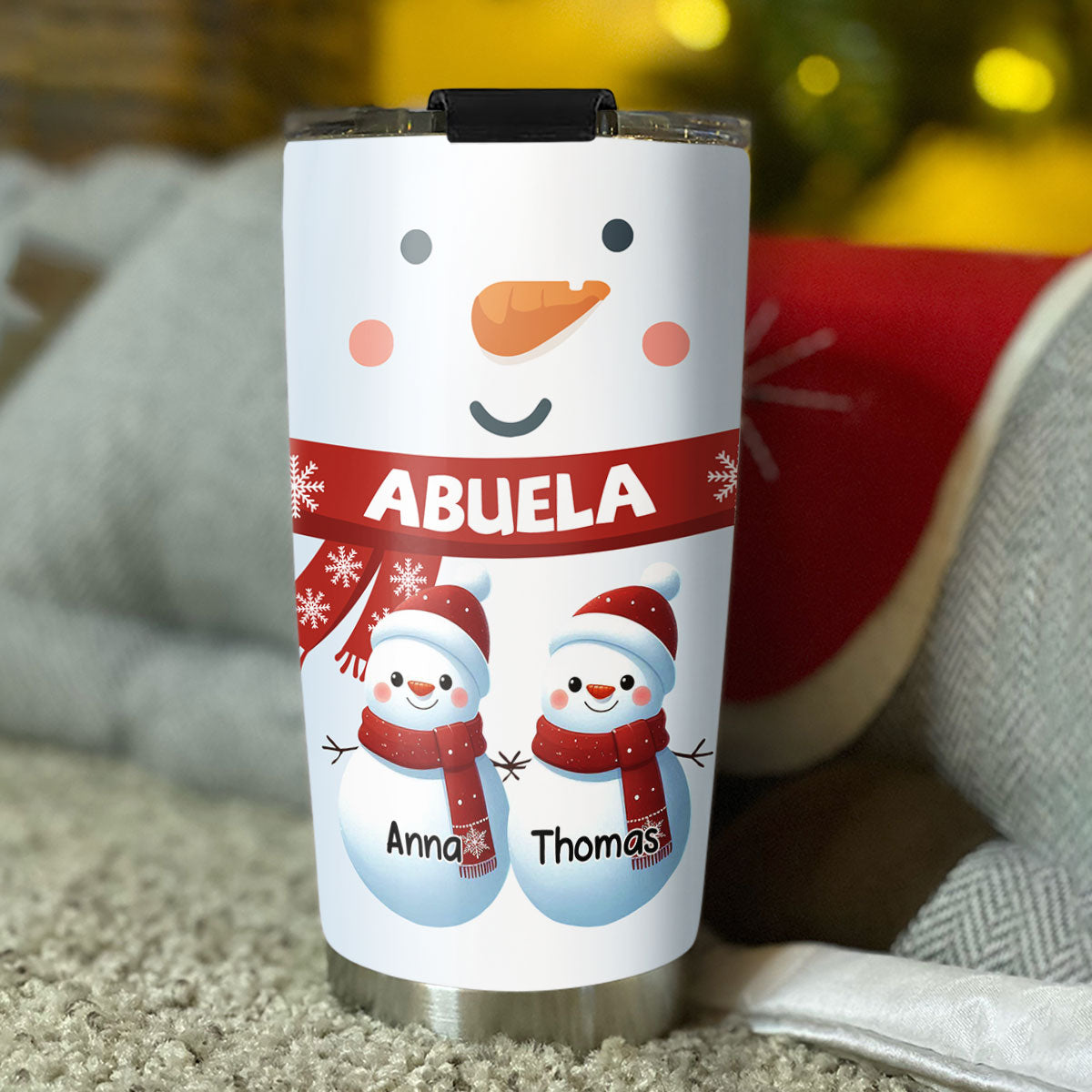 Snowman Grandma - Personalized Custom Tumbler