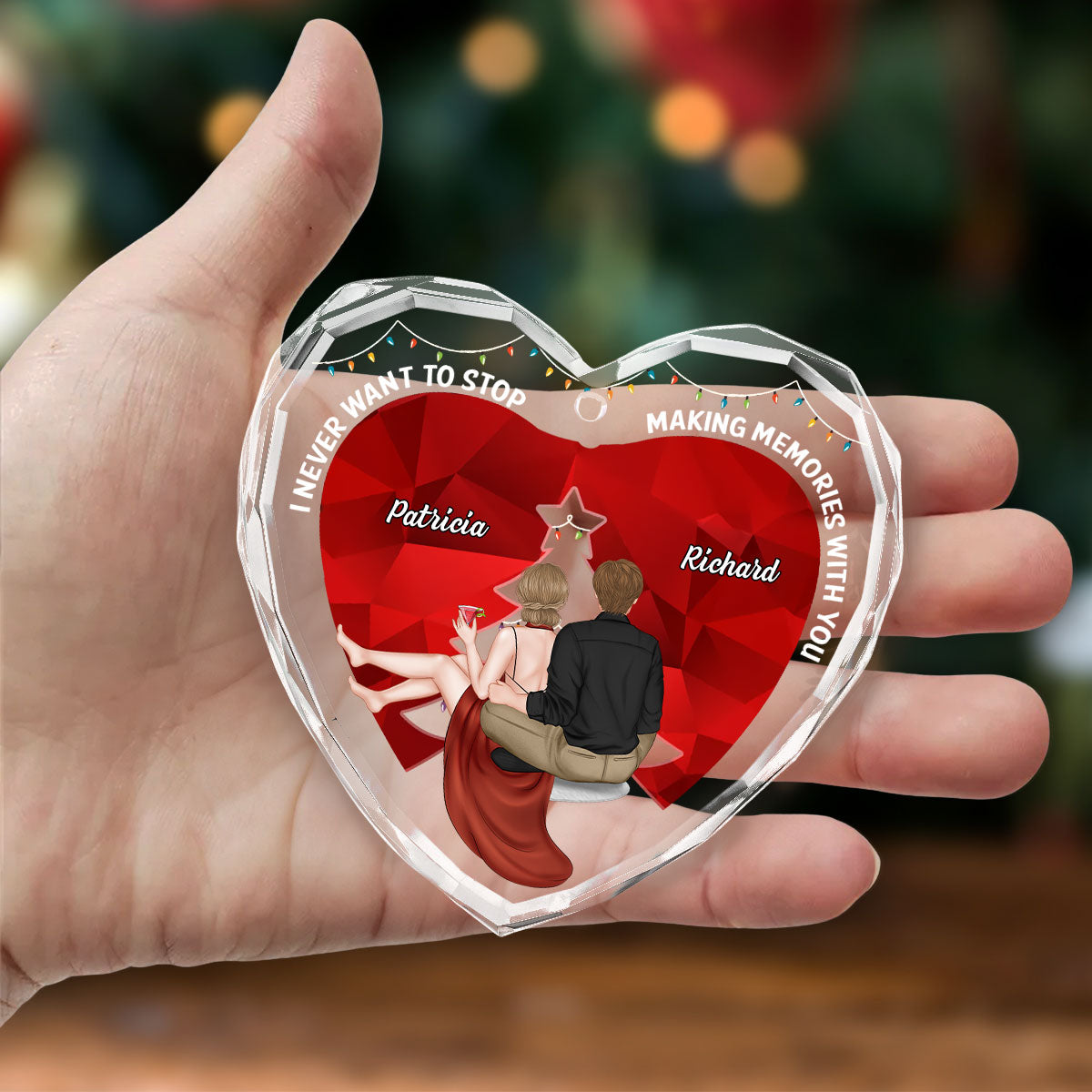 All I Want - Personalized Custom Glass Ornament
