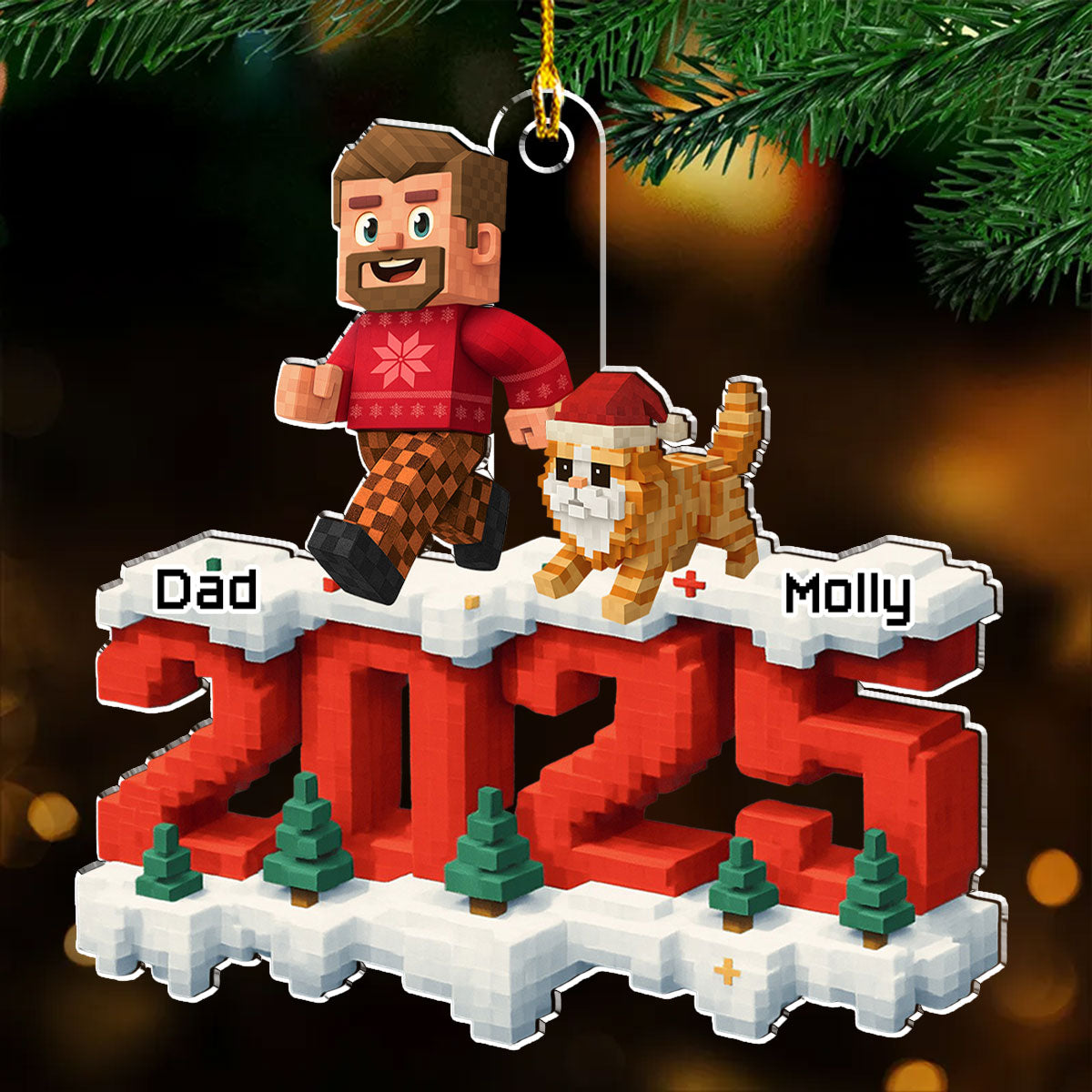 All Of Us This Year - Personalized Custom 3D Effect Acrylic Ornament