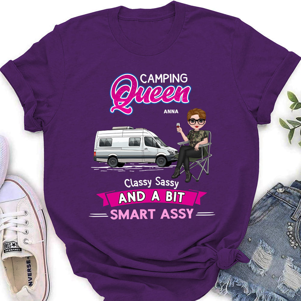 Camping Queen - Personalized Custom Women's T-shirt
