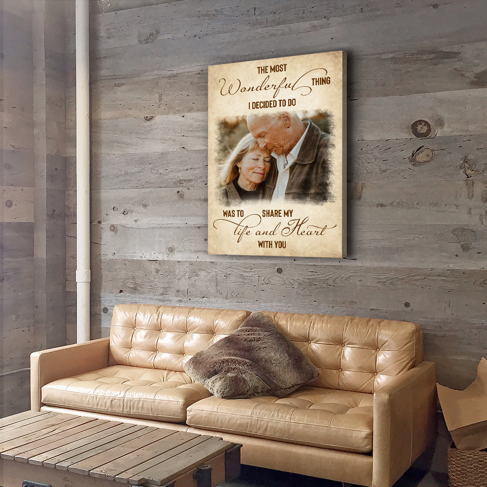 My Life & Heart - Personalized Custom Photo Canvas